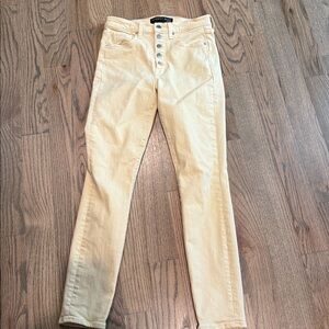 Veronica Beard skinny high rise brand new pale yellow jeans!